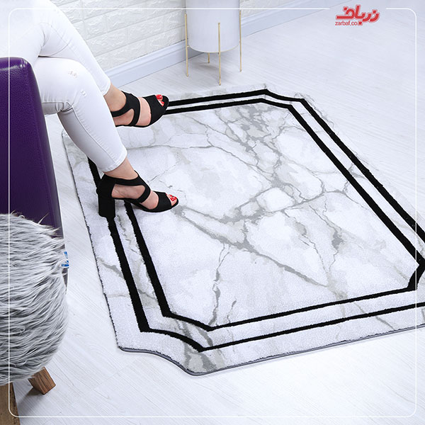 فرش سه بعدی زرباف طرح ماربل