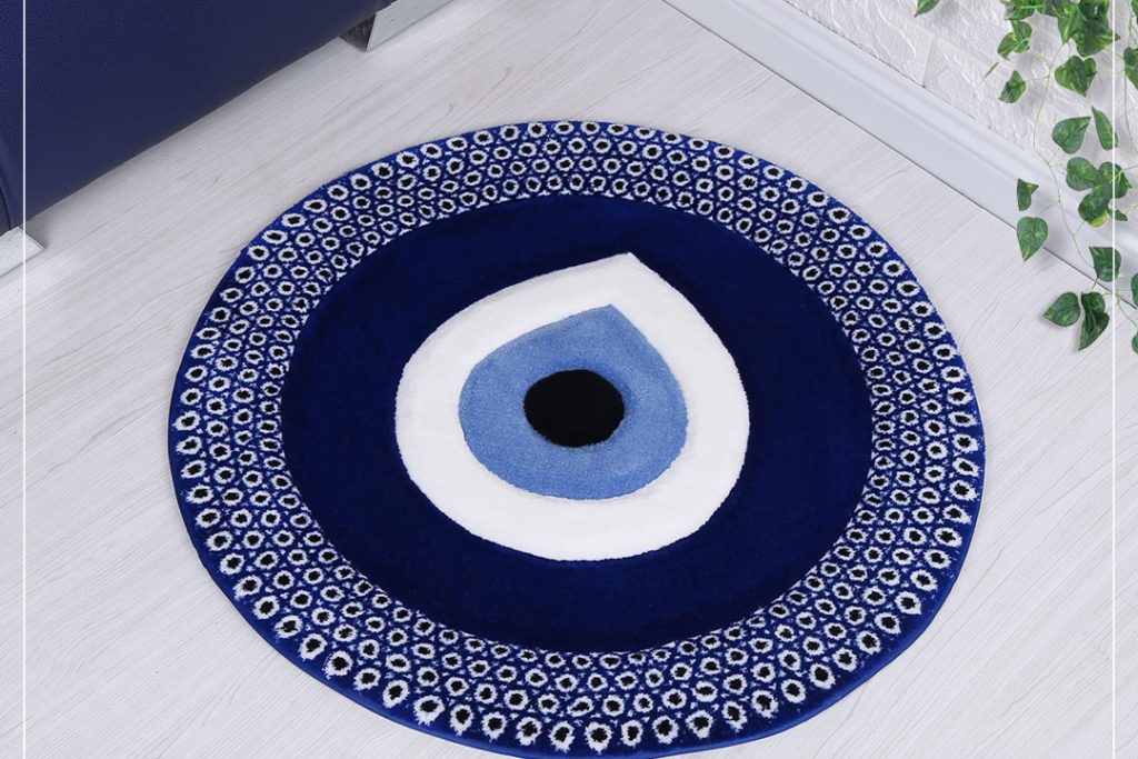 فرش چشم نظر آبی