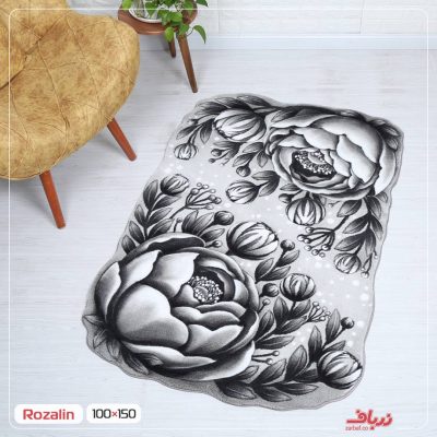 فرش زرباف طرح رزالین طوسی