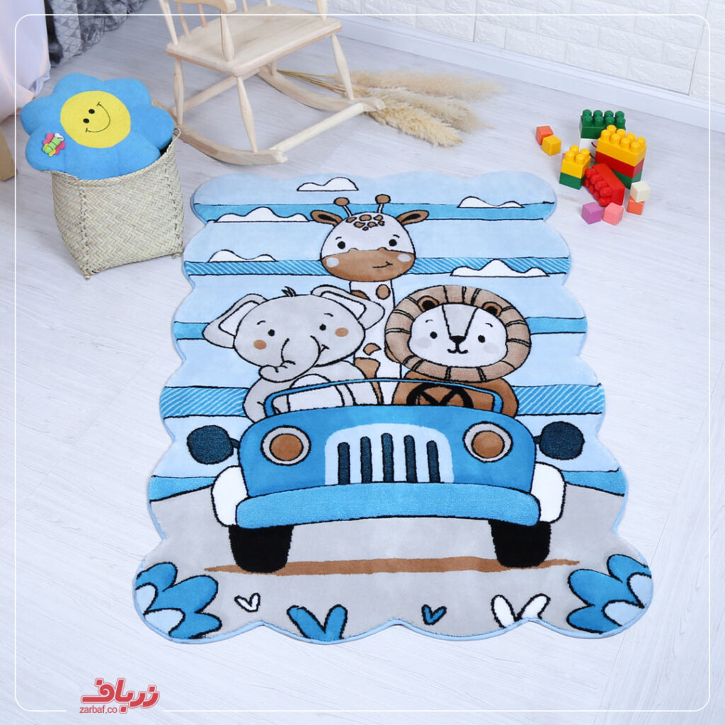 فرش کودک طرح سافاری