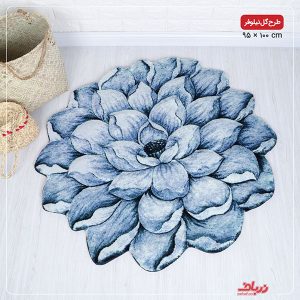 فرش زرباف طرح گل نیلوفر