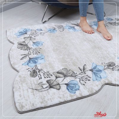 فرش سه بعدی زرباف طرح پردیس آبی