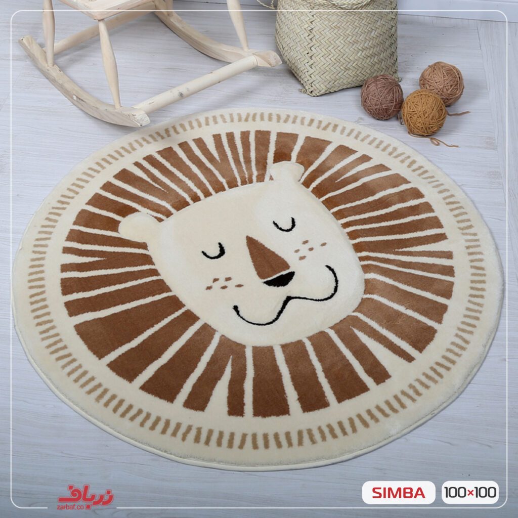 فرش کودک زرباف طرح سیمبا