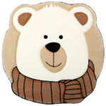 فرش کودک طرح برنارد رنگ شکلاتی