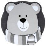 فرش کودک طرح برنارد رنگ طوسی