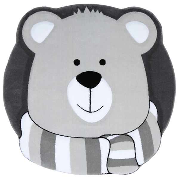 فرش کودک طرح برنارد رنگ طوسی