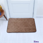 پادری زیما مخملی طرح حصیری رنگ شکلاتی