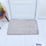 پادری زیما مخملی طرح حصیری رنگ طوسی