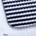 پادری زیما مخملی طرح دیجیتال سفید مشکی