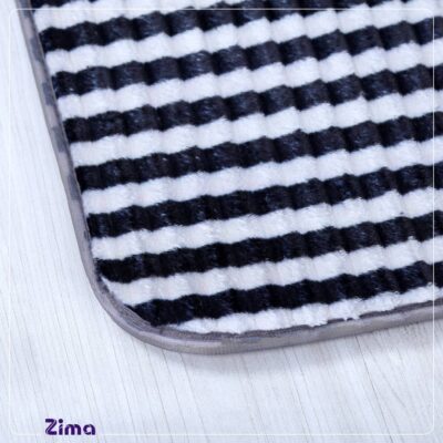 پادری زیما مخملی طرح دیجیتال سفید مشکی