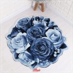 فرش سه بعدی زرباف طرح آلاله آبی