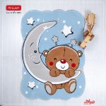 فرش کودک زرباف طرح خرس و ماه
