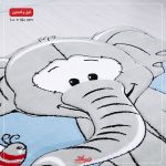 فرش کودک زرباف طرح فیل و فنجون - Image 3